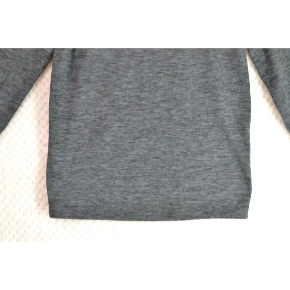 Adidas Boys 10/12 (M) All Sport Gray Heather Quarter Zip Pullover Shirt